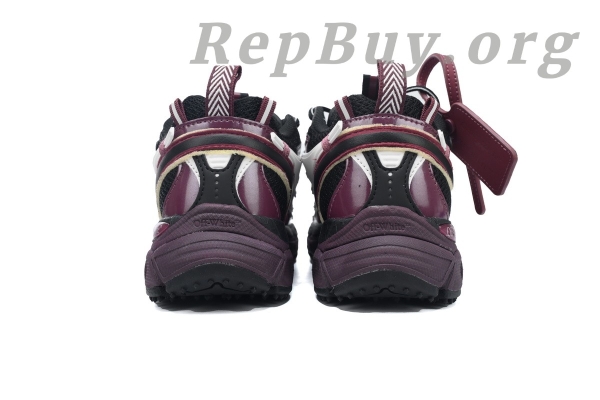 Off White Be Right Back Sneakers, high quality replica sneakers, Off White replica shoes, best fake Off White sneakers, Off White BRB sneakers black purple red, OMIA295F24 FAB00 10012, premium copy sneakers, 1:1 Off White shoes, luxury replica footwear, sneakerhead replica collection