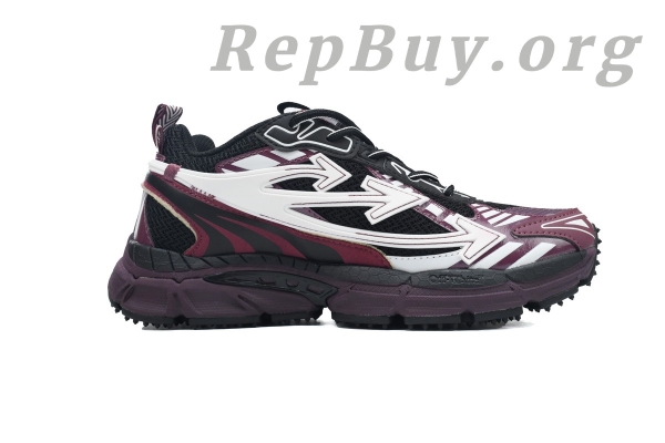 Off White Be Right Back Sneakers, high quality replica sneakers, Off White replica shoes, best fake Off White sneakers, Off White BRB sneakers black purple red, OMIA295F24 FAB00 10012, premium copy sneakers, 1:1 Off White shoes, luxury replica footwear, sneakerhead replica collection