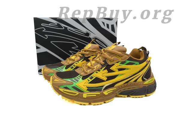 Off White Be Right Back Sneakers Black Yellow OMIA295F24 FAB00 10010 - 图片 11