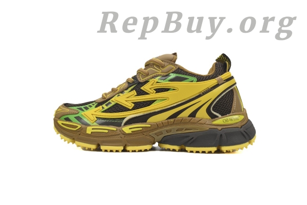 Off White Be Right Back Sneakers Black Yellow OMIA295F24 FAB00 10010