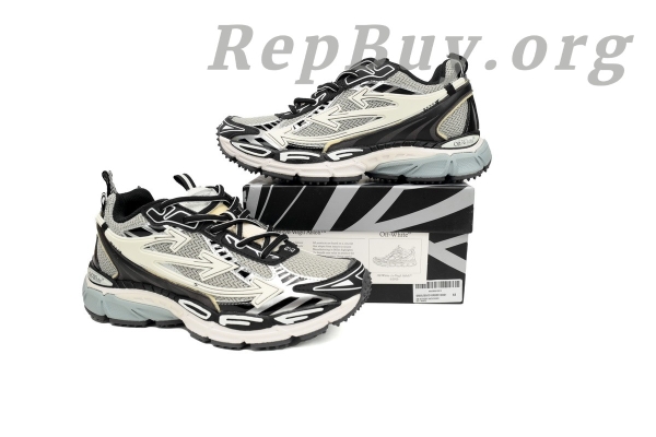 Off White Be Right Back Sneakers Blue Silver white OIIA295F24 FAB00 10001 - Image 12