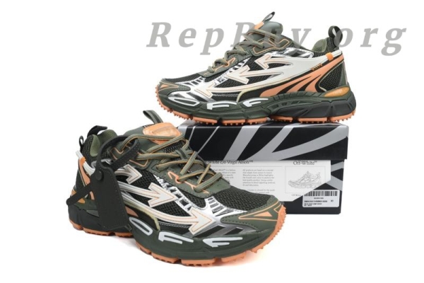 Off White Be Right Back Sneakers Military Green OMIA295F24 FAB00 10009 - 图片 12