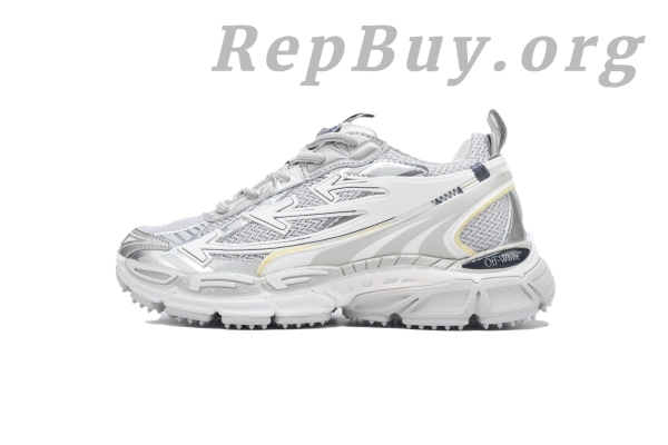 Off White Be Right Back Sneakers, Military White Gray OMIA295F24 FAB00 10606, high quality replica sneakers, best Off White reps, 1:1 Off White shoes, top replica sneakers, Off White knockoffs, premium fake sneakers, Off White dupes, designer replica shoes