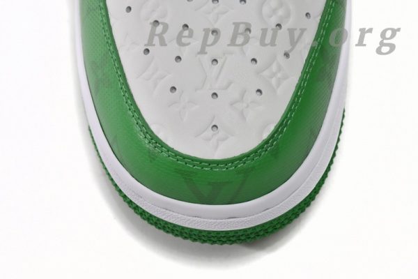 Louis Vuitton x Nike Air Force 1 White Green 7108-6 - Image 6
