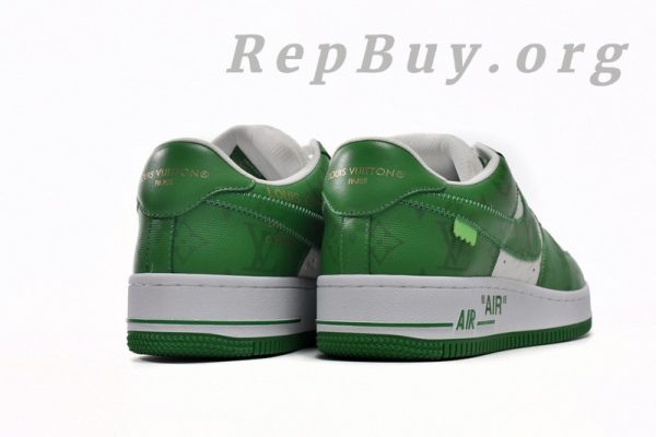 Louis Vuitton x Nike Air Force 1 White Green 7108-6 - Image 4