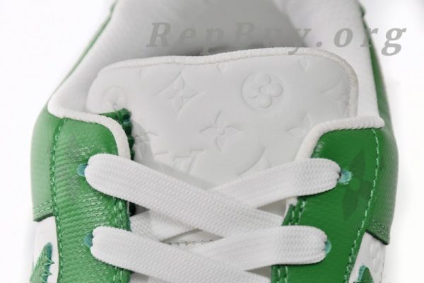 Louis Vuitton x Nike Air Force 1 White Green 7108-6 - Image 8