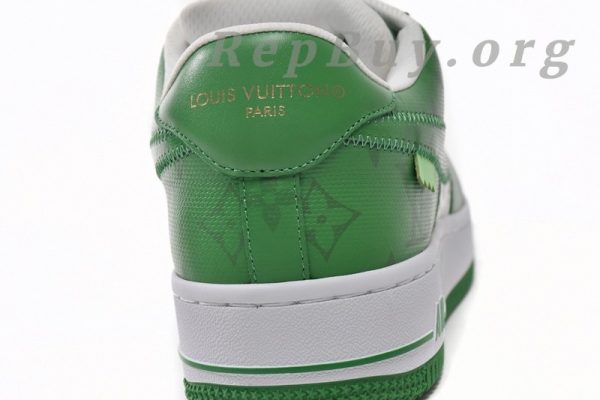 Louis Vuitton x Nike Air Force 1 White Green 7108-6 - Image 11