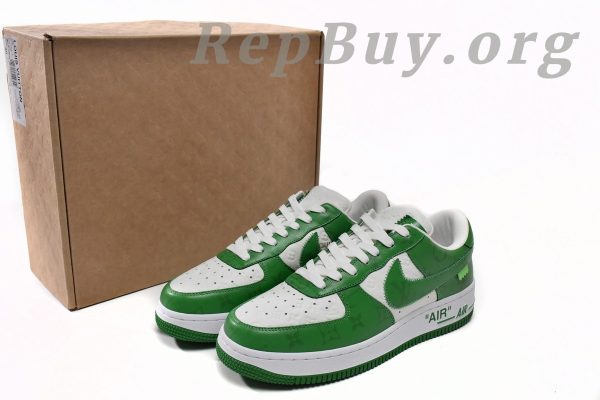 Louis Vuitton x Nike Air Force 1 White Green 7108-6 - Image 17