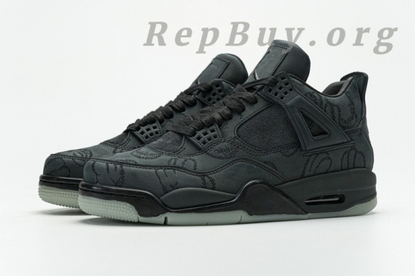 Top Version Air Jordan 4 Retro Kaws Black 930155-001 - 图片 5
