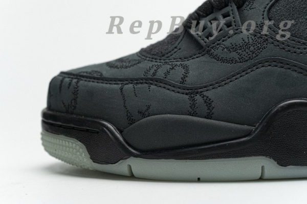Top Version Air Jordan 4 Retro Kaws Black 930155-001 - 图片 14