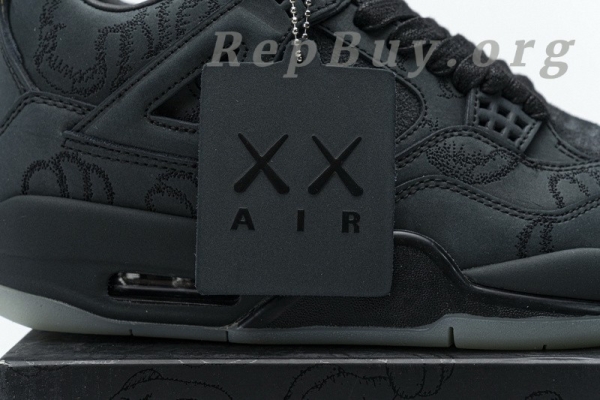 Top Version Air Jordan 4 Retro Kaws Black 930155-001 - 图片 18