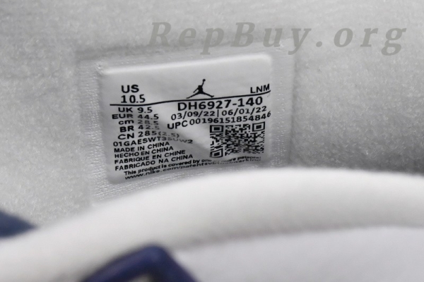 Top Version  Air Jordan 4 Retro White Midnight Navy DH6927-140 - Image 7