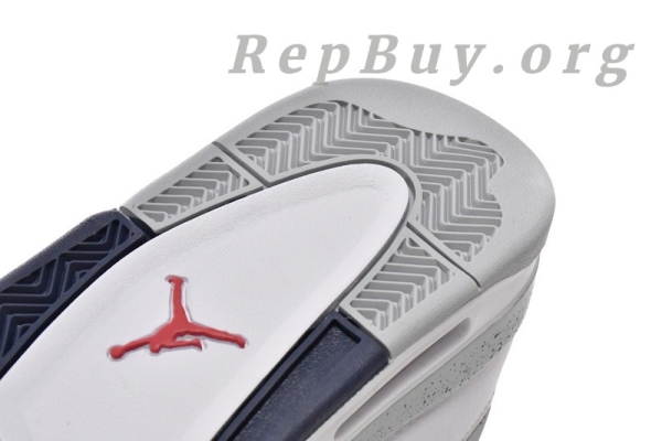 Top Version  Air Jordan 4 Retro White Midnight Navy DH6927-140 - Image 8