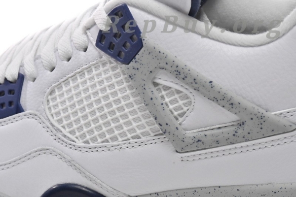 Top Version  Air Jordan 4 Retro White Midnight Navy DH6927-140 - Image 13