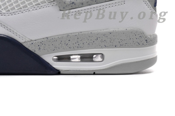 Top Version  Air Jordan 4 Retro White Midnight Navy DH6927-140 - Image 11