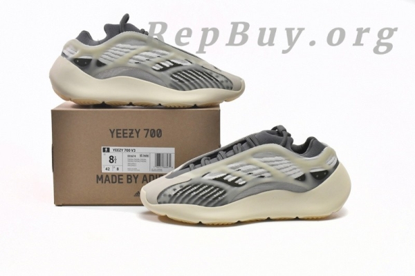 Top Version adidas Yeezy 700 V3 Fade Salt ID1674 - 图片 20