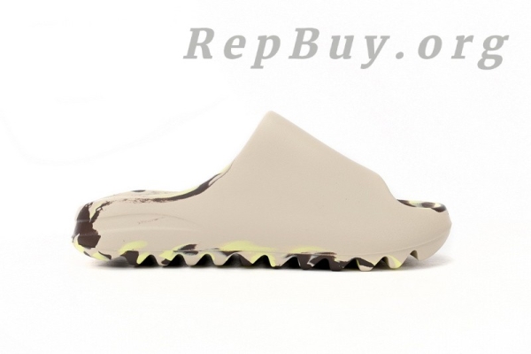 Top Version adidas Yeezy Slide Enflame Oil Painting Ink Yellow FZ5899 - 图片 3