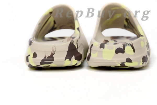 Top Version adidas Yeezy Slide Enflame Oil Painting Ink Yellow FZ5899 - 图片 4