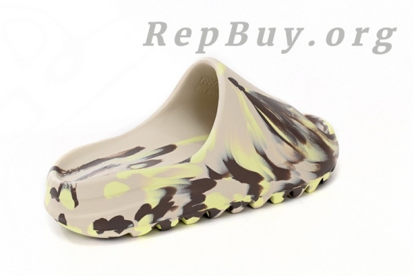 Top Version adidas Yeezy Slide Enflame Oil Painting Ink Yellow FZ5899 - 图片 9