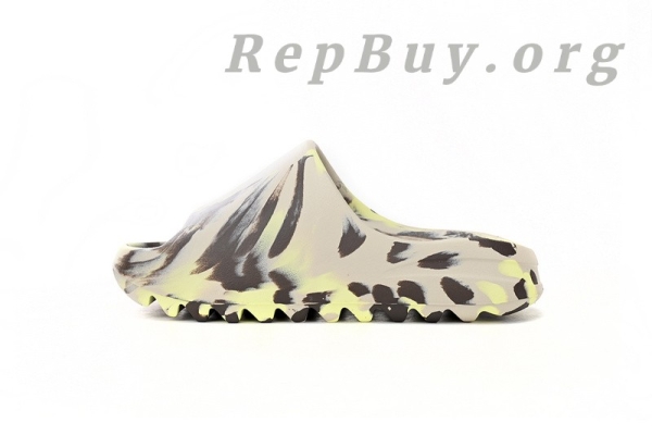 Top Version adidas Yeezy Slide Enflame Oil Painting Ink Yellow FZ5899