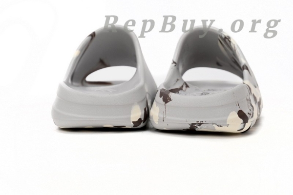 Top Version adidas Yeezy Slide Enflame Oil Painting White Grey GZ5553 - 图片 4