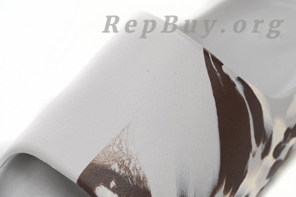 Top Version adidas Yeezy Slide Enflame Oil Painting White Grey GZ5553 - 图片 7