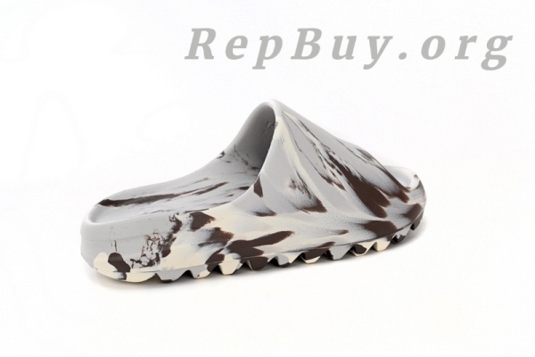 Top Version adidas Yeezy Slide Enflame Oil Painting White Grey GZ5553 - 图片 9