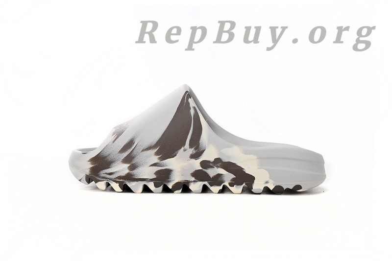Best Top Version adidas Yeezy Slide Enflame Oil Painting White Grey GZ5553 Replica