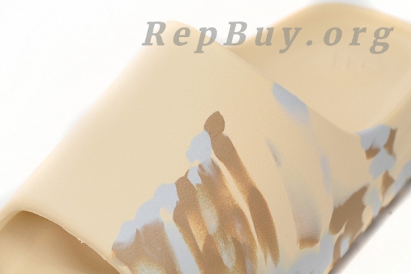 Top Version adidas Yeezy Slide Enflame Oil Painting White Yellow GW1932 - Image 7
