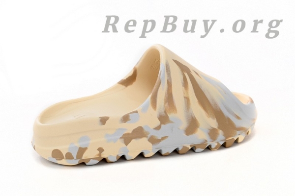 Top Version adidas Yeezy Slide Enflame Oil Painting White Yellow GW1932 - Image 9
