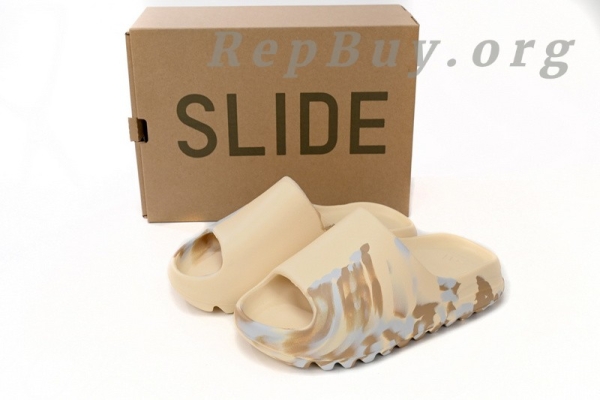 Top Version adidas Yeezy Slide Enflame Oil Painting White Yellow GW1932 - Image 13
