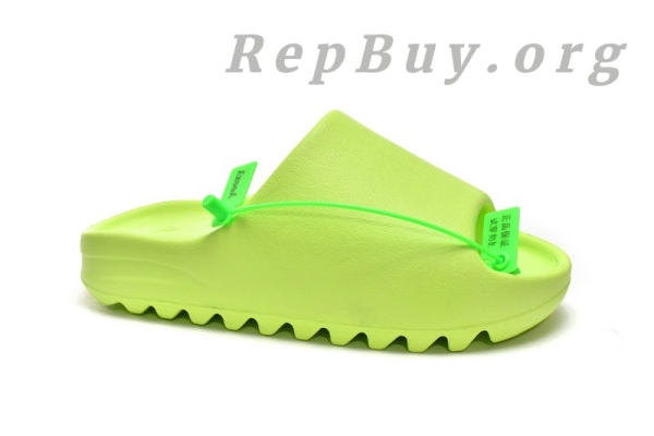 Top Version adidas Yeezy Slide Glow Green HQ6447 - 图片 9