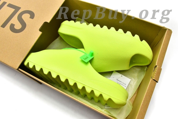 Top Version adidas Yeezy Slide Glow Green HQ6447 - 图片 14