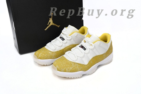 Top Version Air Jordan 11 Retro Low WMNS “Yellow Snakeskin AH7860-107 - Image 14