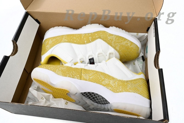 Top Version Air Jordan 11 Retro Low WMNS “Yellow Snakeskin AH7860-107 - Image 16
