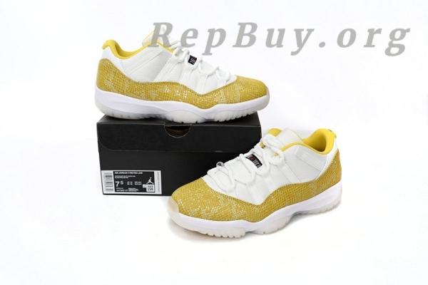 Top Version Air Jordan 11 Retro Low WMNS “Yellow Snakeskin AH7860-107 - Image 13
