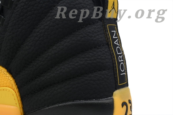Top Version Air Jordan 12 Retro, High Quality Replica Jordan 12, Best Fake Air Jordan 12, AJ12 Retro Black University Gold, 130690-070 Replica, Premium Copy Jordan Shoes, Sneaker Reps Jordan 12