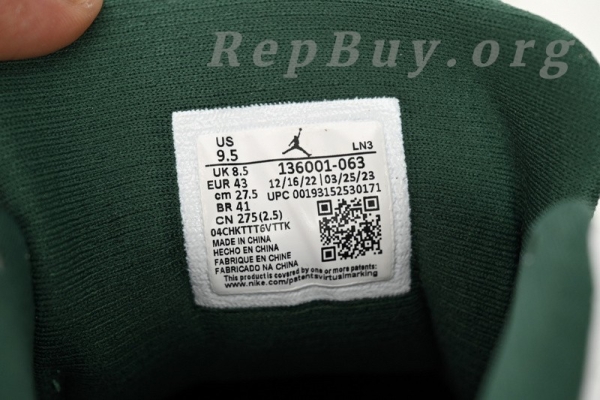 Top Version Air Jordan 12 Retro White Green 136001-063 - Image 9