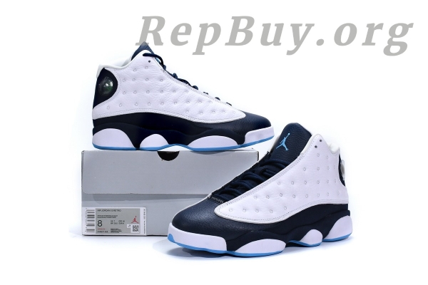 Top Version Air Jordan 13 Retro Obsidian Powder Blue White 414571-144 - Image 20