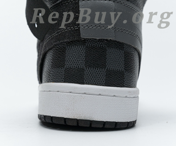 Top Version Air Jordan 1 High Grey X LOUIS VUITTON - Image 5