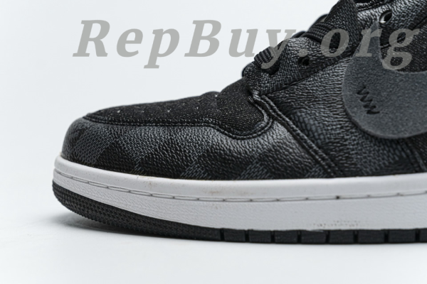 Top Version Air Jordan 1 High Grey X LOUIS VUITTON - Image 7