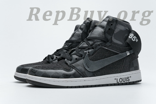 Top Version Air Jordan 1 High Grey X LOUIS VUITTON - Image 11