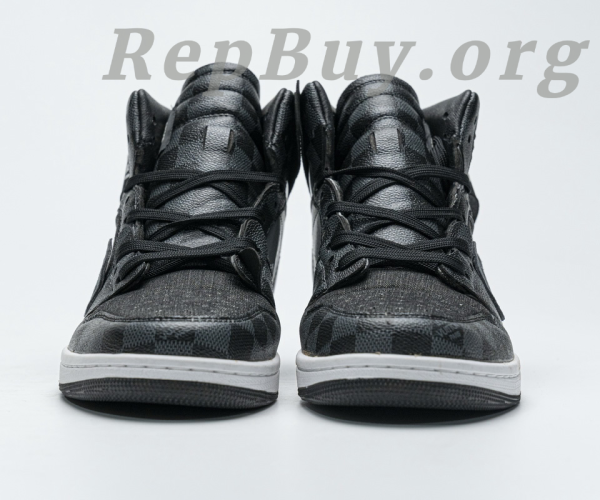 Top Version Air Jordan 1 High Grey X LOUIS VUITTON - Image 12