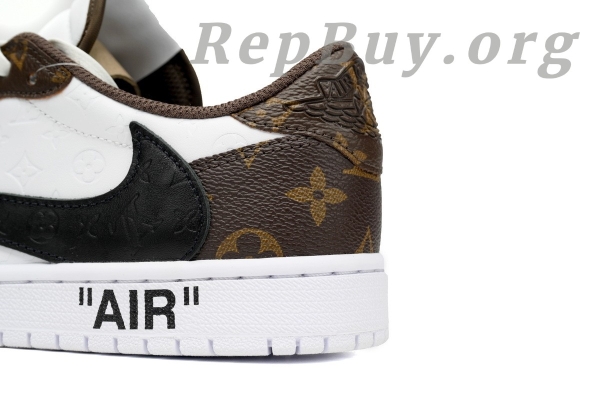 Top Version Air Jordan 1 Low Louis Vuitton Brown, High Quality Replica Air Jordan 1 Low, Best Copy AJ1 Low LV Brown, Premium Replica Sneakers, 1:1 Replica Jordan 1 Low, Luxury Rep Shoes DL2403-002