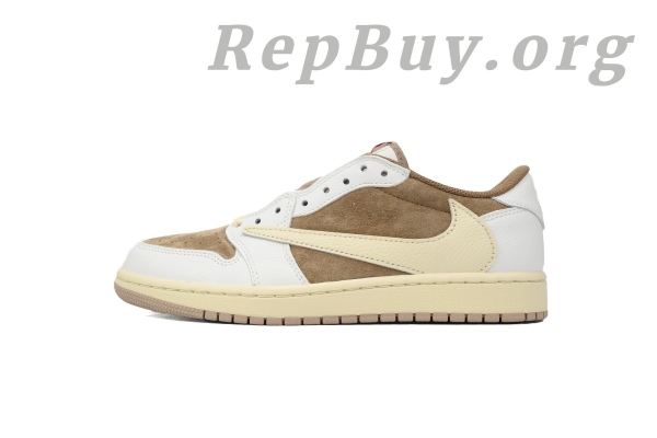 Top Version Air Jordan 1 Low Travis Scott Sail Shy Pink DM7866-106