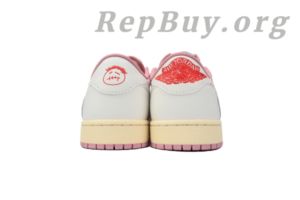 Top Version Air Jordan 1 Low Travis Scott White Pink DM7866-600 - Image 3