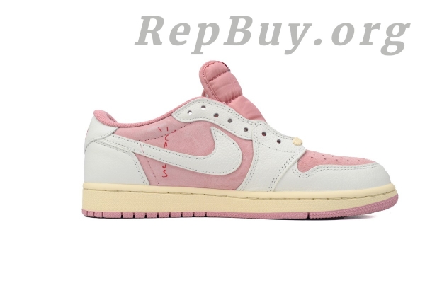 Top Version Air Jordan 1 Low Travis Scott White Pink DM7866-600 - Image 2