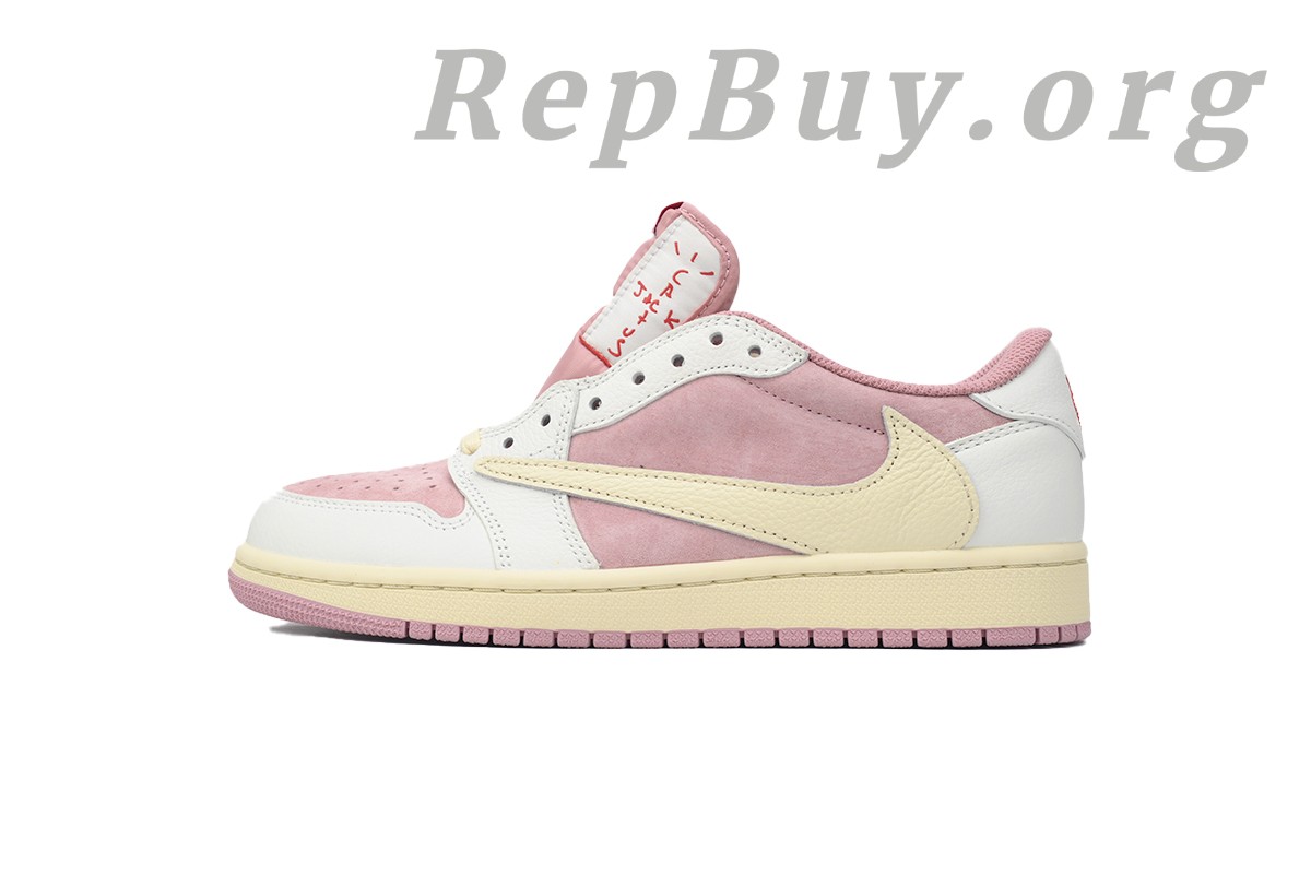 Best Top Version Air Jordan 1 Low Travis Scott White Pink DM7866-600 Replica