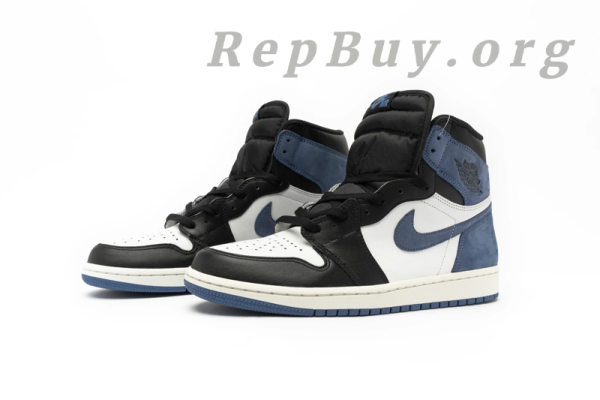 Top Version Air Jordan 1 Retro High Blue Moon 555088-115 - Image 6