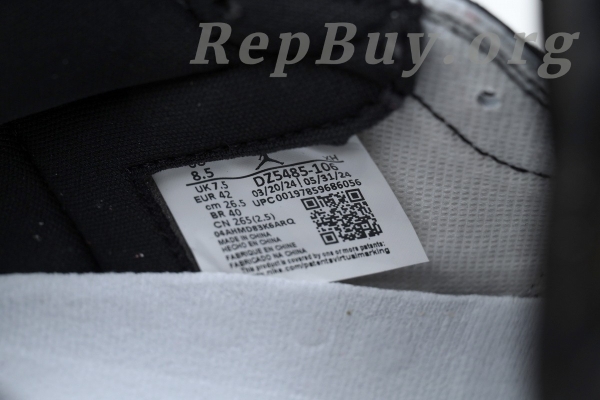 Top Version Air Jordan 1 Retro High OG Black Toe Reimagined DZ5485-106 - Image 6